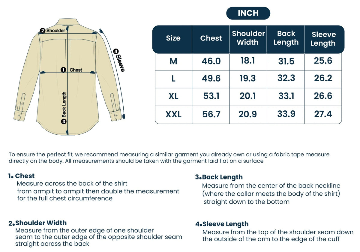 Size guide inches