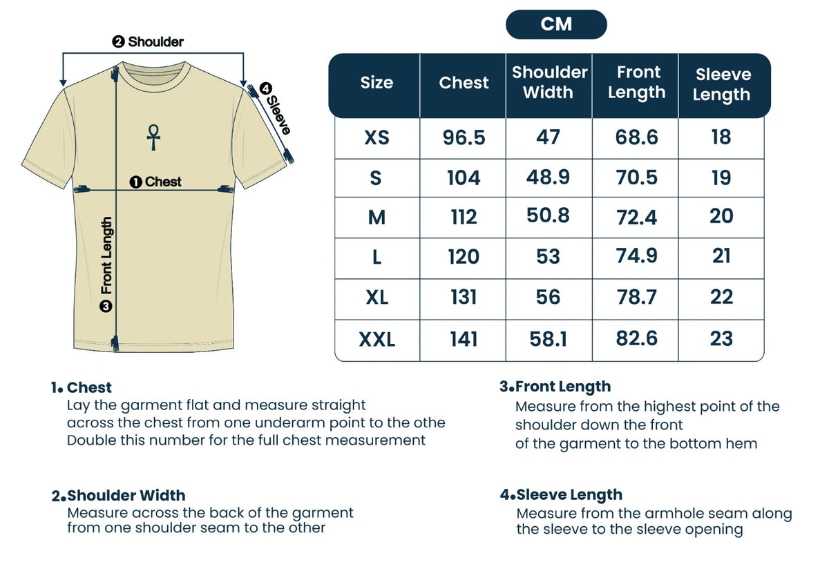 Size guide centimeters
